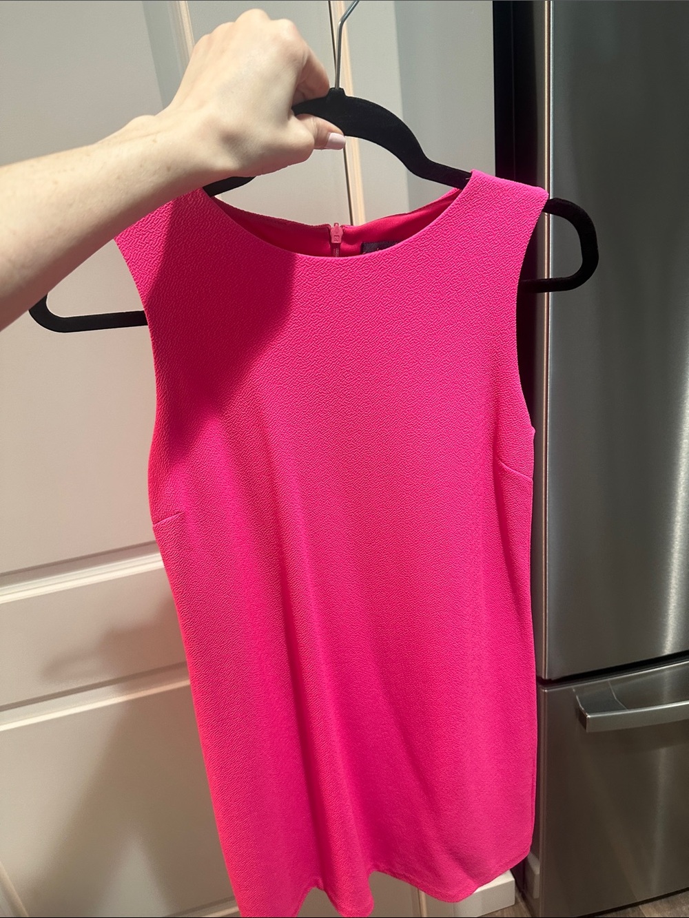Aqua Hot Pink Sleeveless Shift Dress